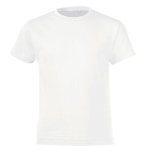 SOLS Childrens/Kids Regent Short Sleeve Fitted T-Shirt / White
